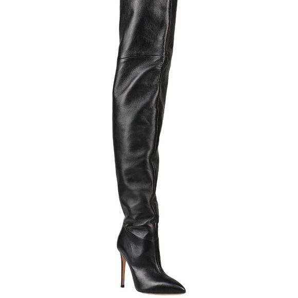 $1180 PARIS TEXAS Stiletto Black Leather Nappa Over the Knee Boots 39 with Box - Picture 13 of 14
